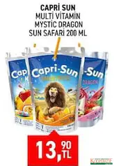 CAPRİ SUN MEYVE SUYU 200 ML fiyat ve kampanya bilgisi